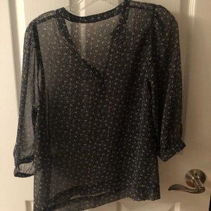 Sheer Floral Blouse